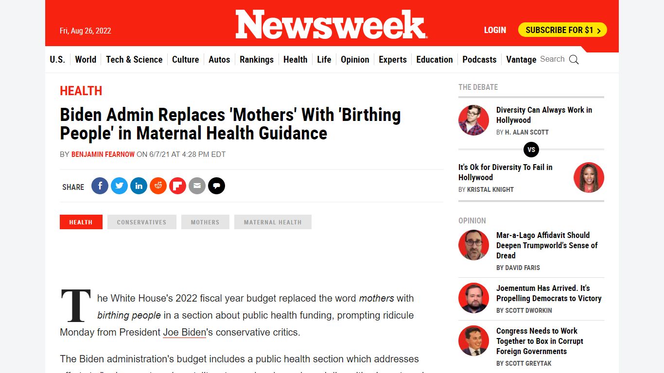 Biden Admin Replaces 'Mothers' With 'Birthing People' in Maternal ...